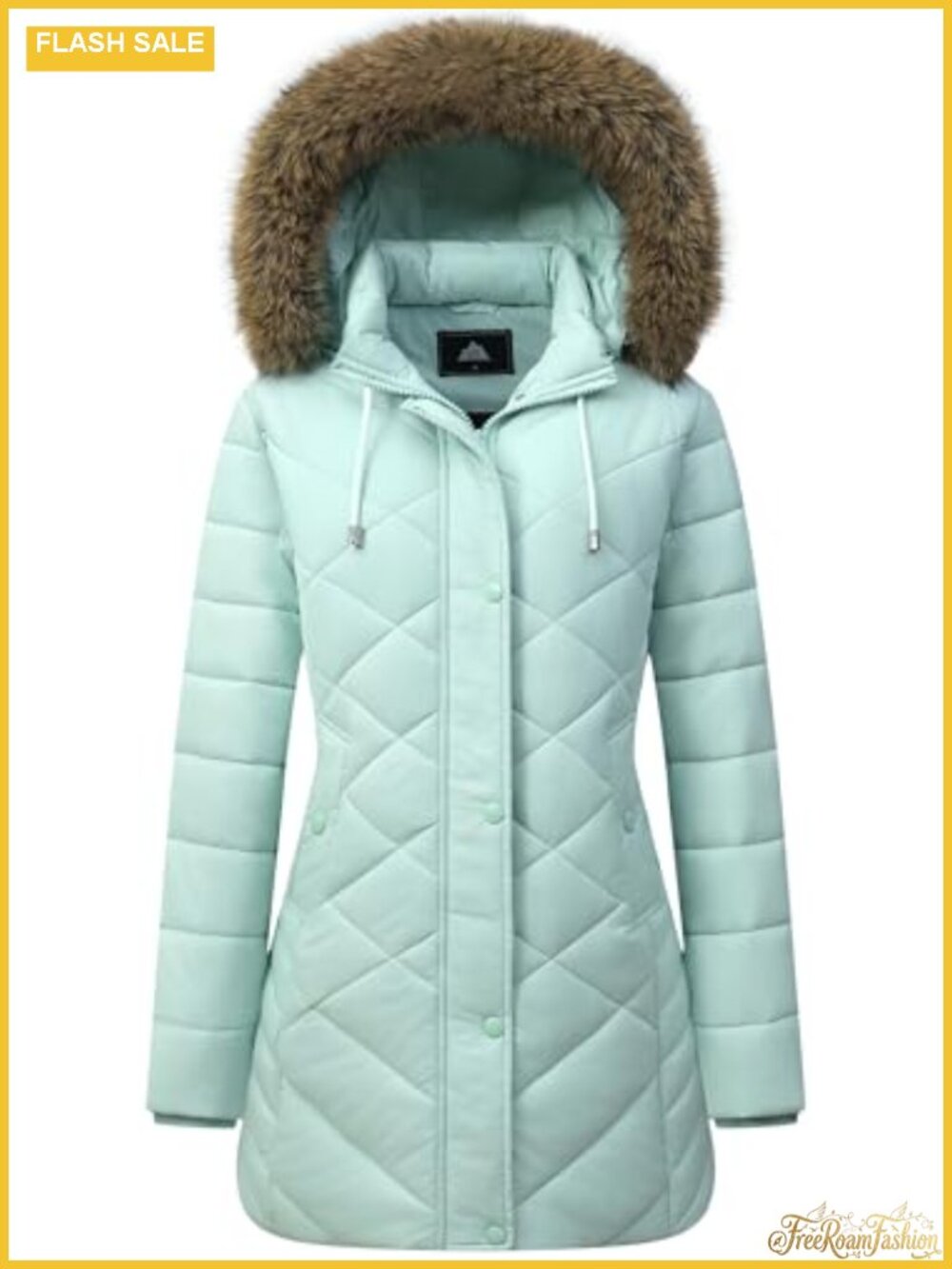 Women's Long Down Jacket Thickened Fleece Lined Winter Coat